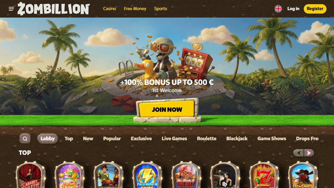 homepage van het zombillion casino zonder cruks nederland